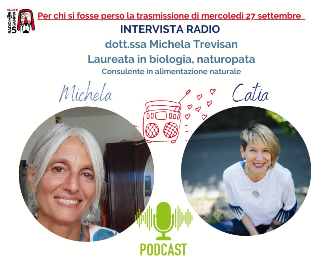 michela-trevisan-intervista-radio-gamma-5-27-settembre